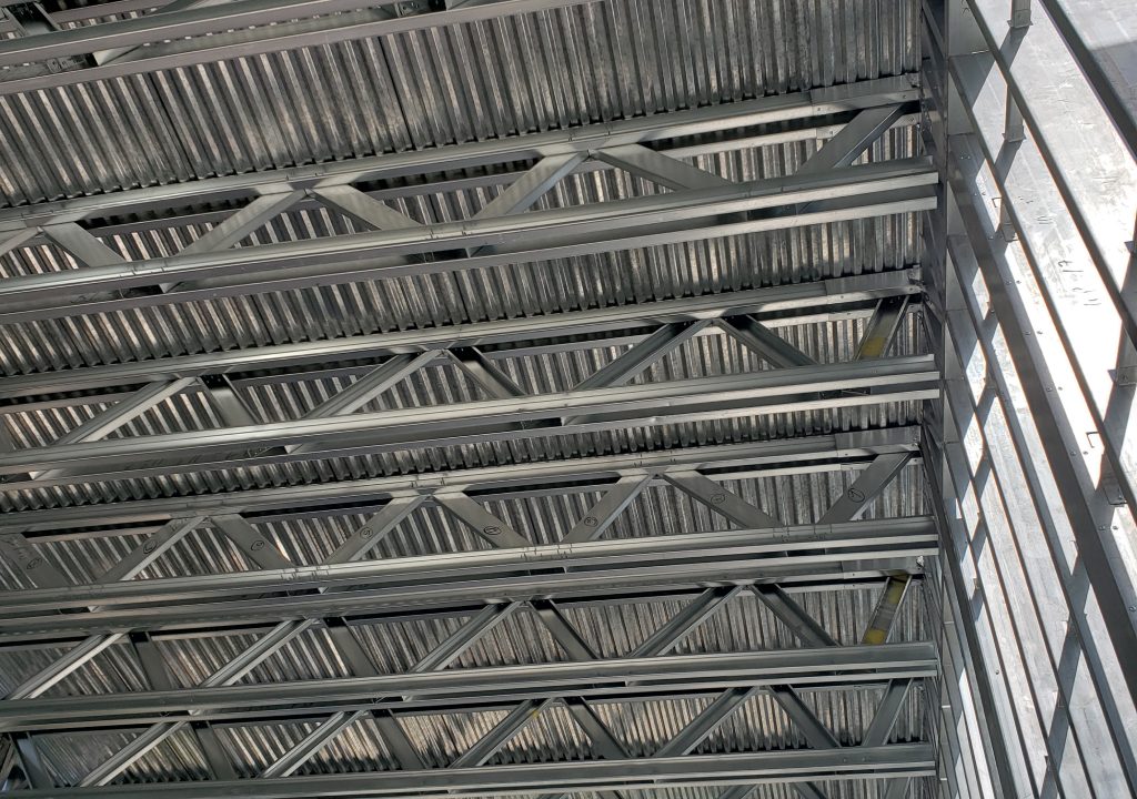 Barndominium ceiling trusses in Texas