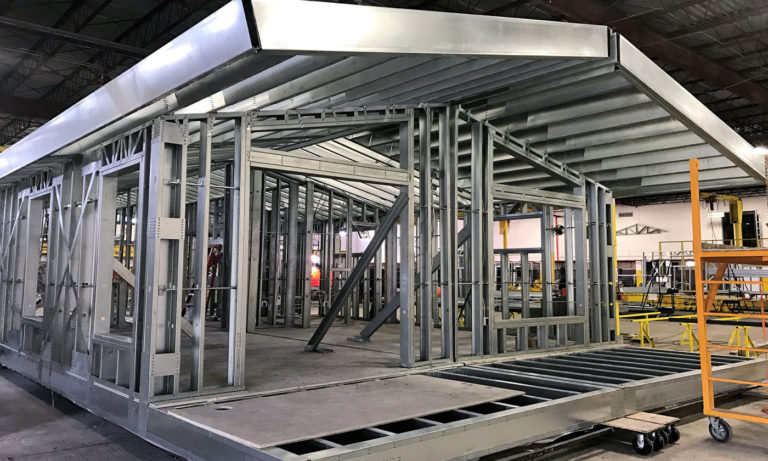 Barndominium factory frame in Texas