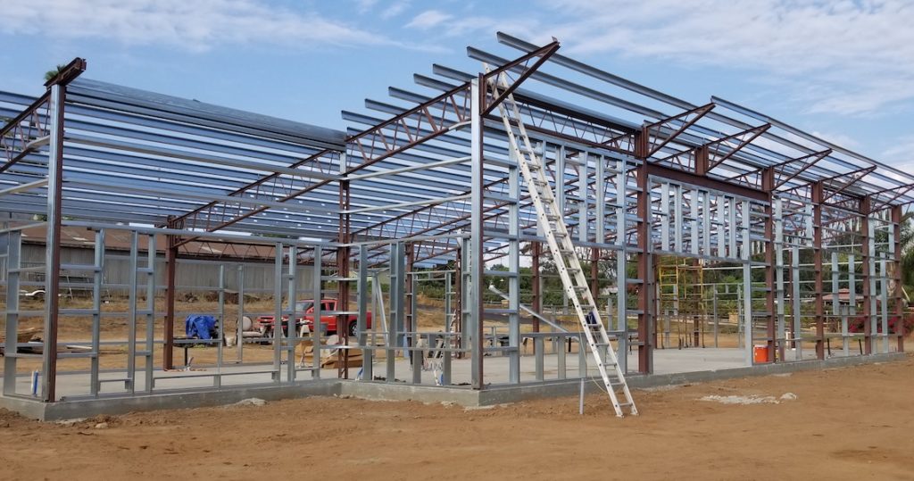 Barndominium steel frame in Texas